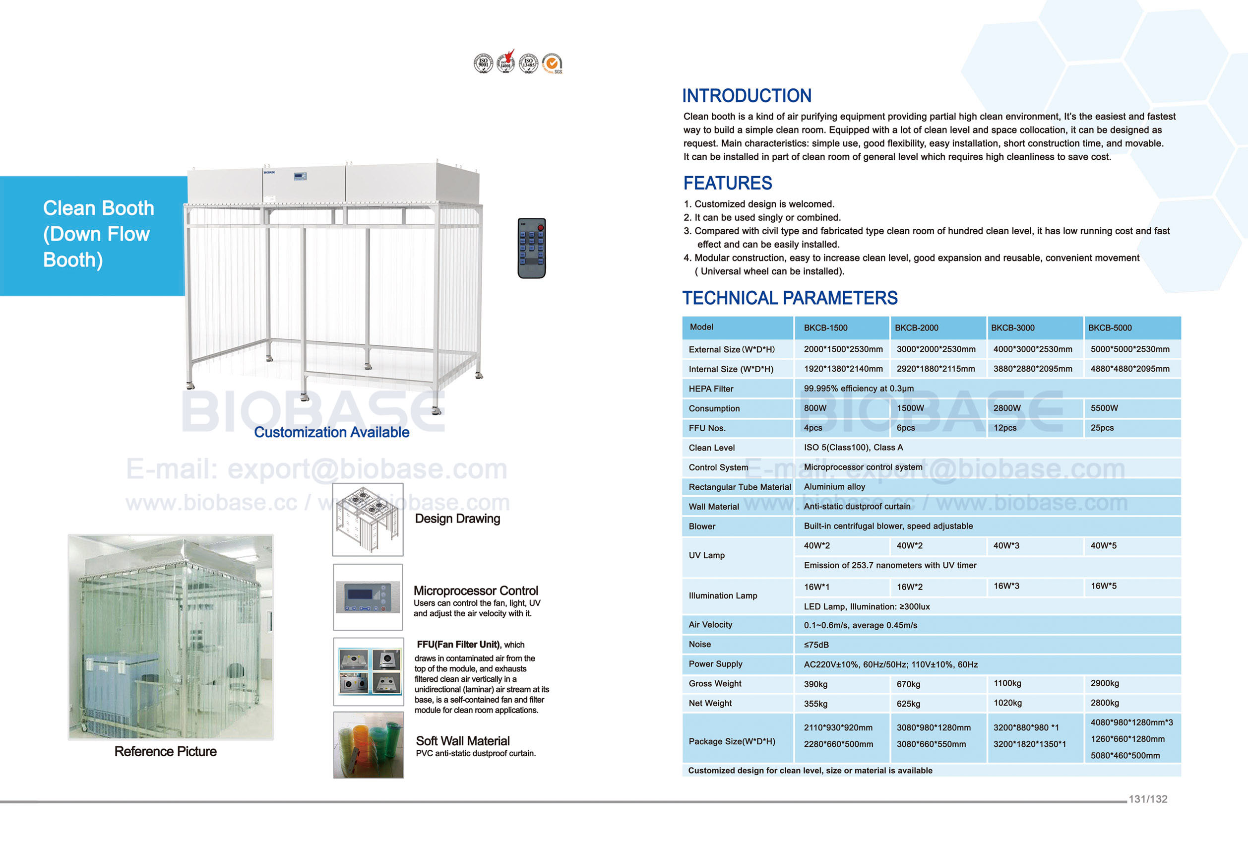 131-132 Clean Booth--BKCB-1500 131-132 クリーンブース--BKCB-1500