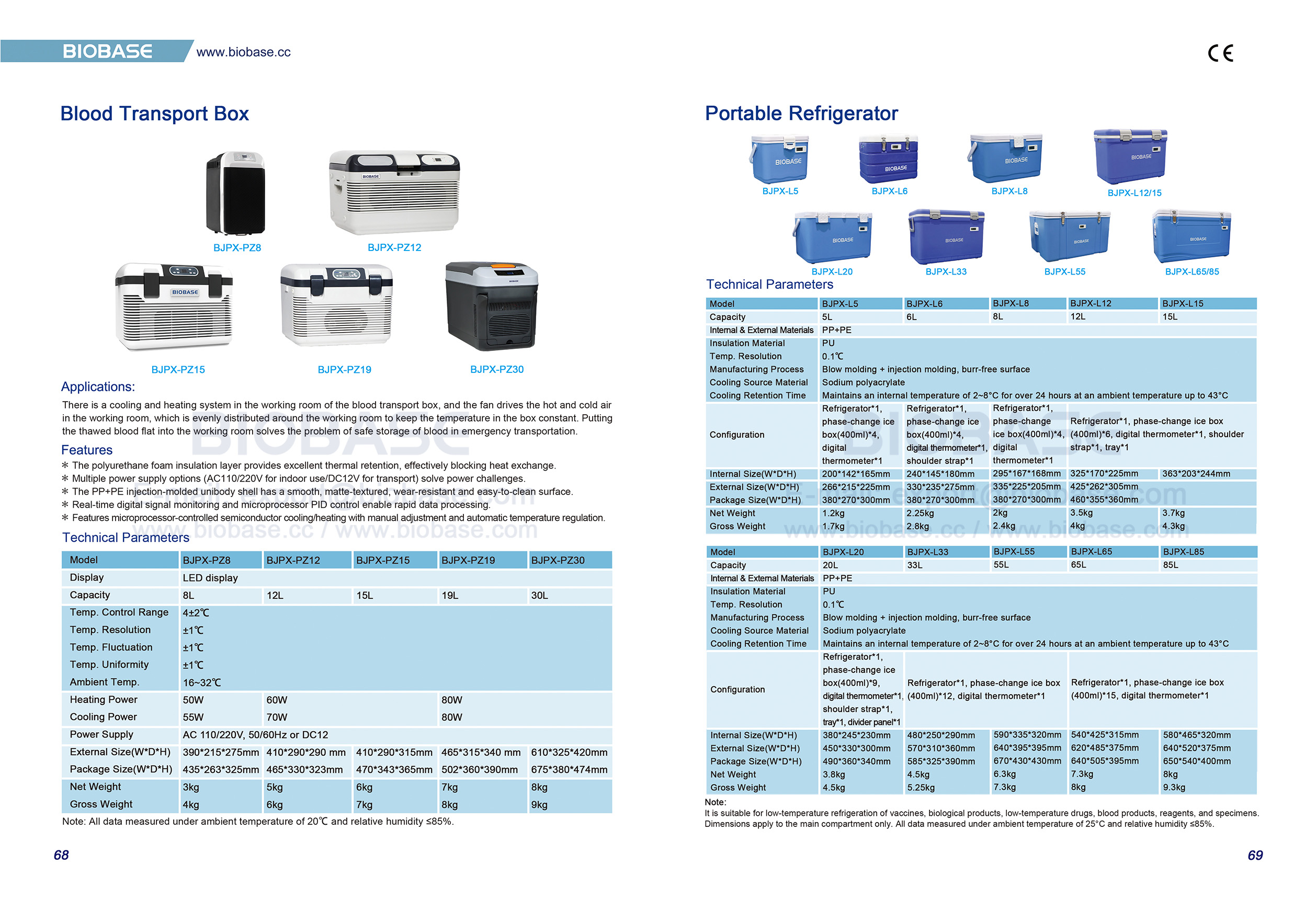 68-69 Blood Transport Box & Portable Refrigerator 68-69血液輸送ボックス&ポータブル冷蔵庫