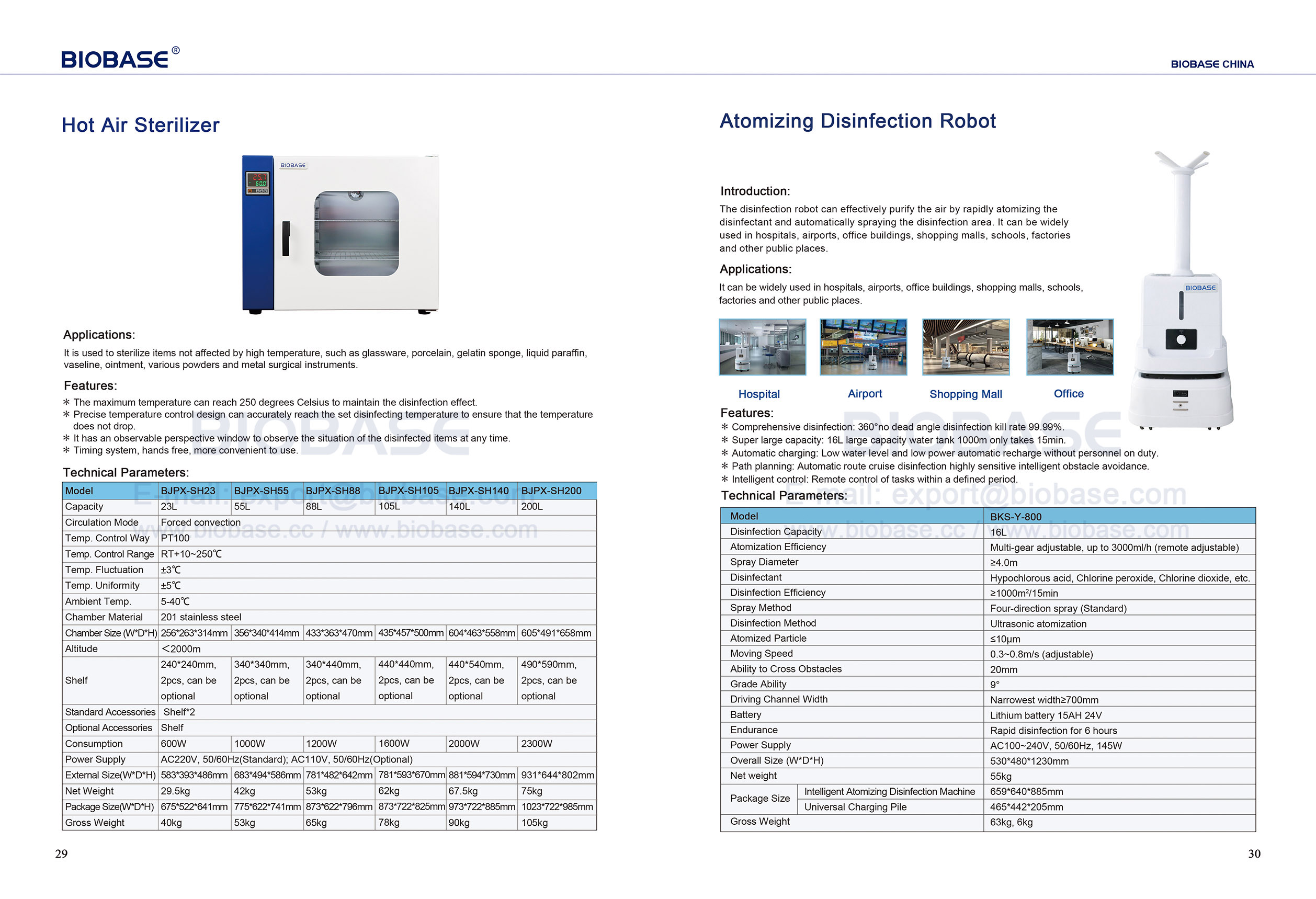 29-30熱気滅菌剤および霧化消毒ロボット