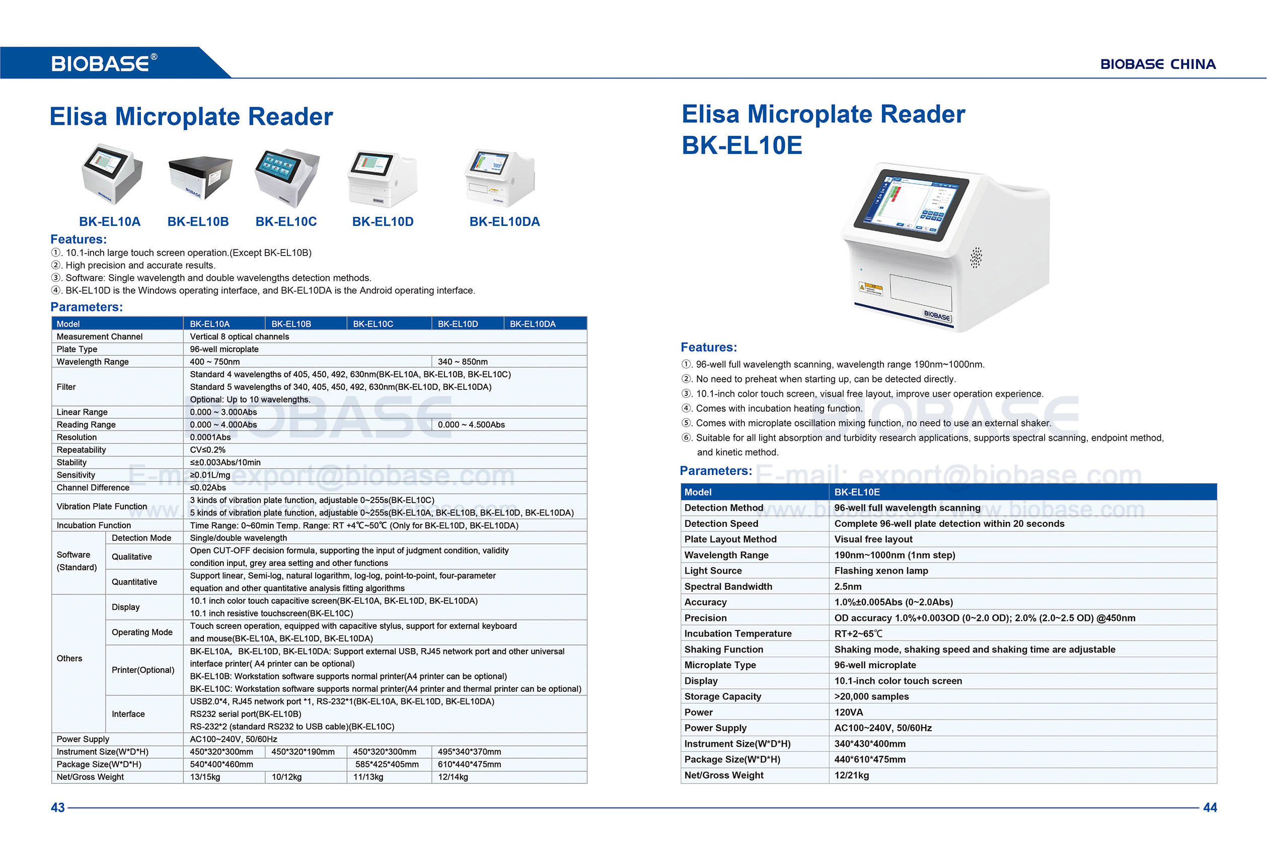 43-44 Elisa Microplate Reader