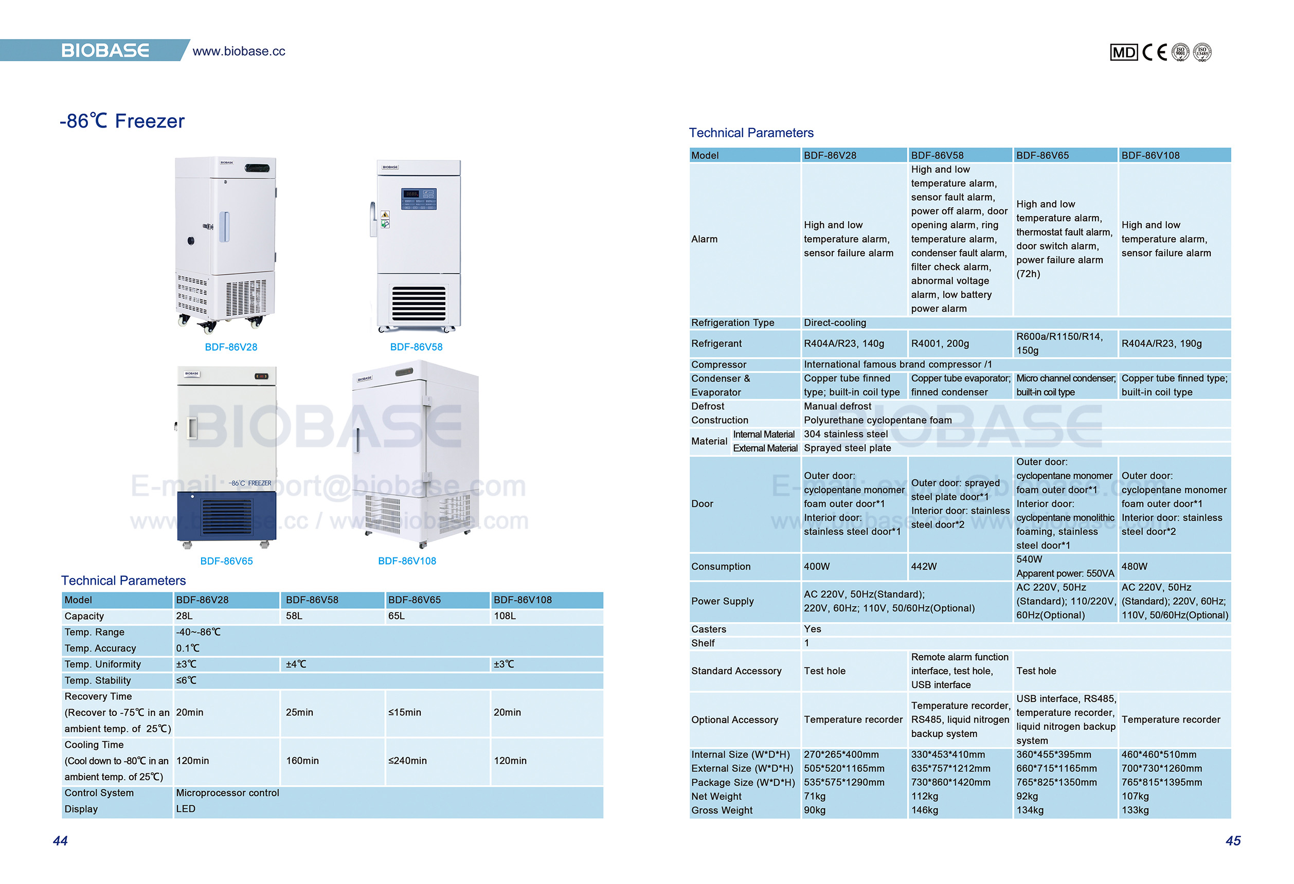 44-45 -86℃フリーザー